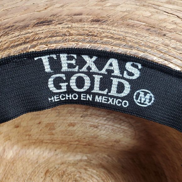 WESTERN COWBOY HAT, TEXAS GOLD LUXURY STYLE, PALMA NATURAL PALM VAQUERO - Picture 11 of 11
